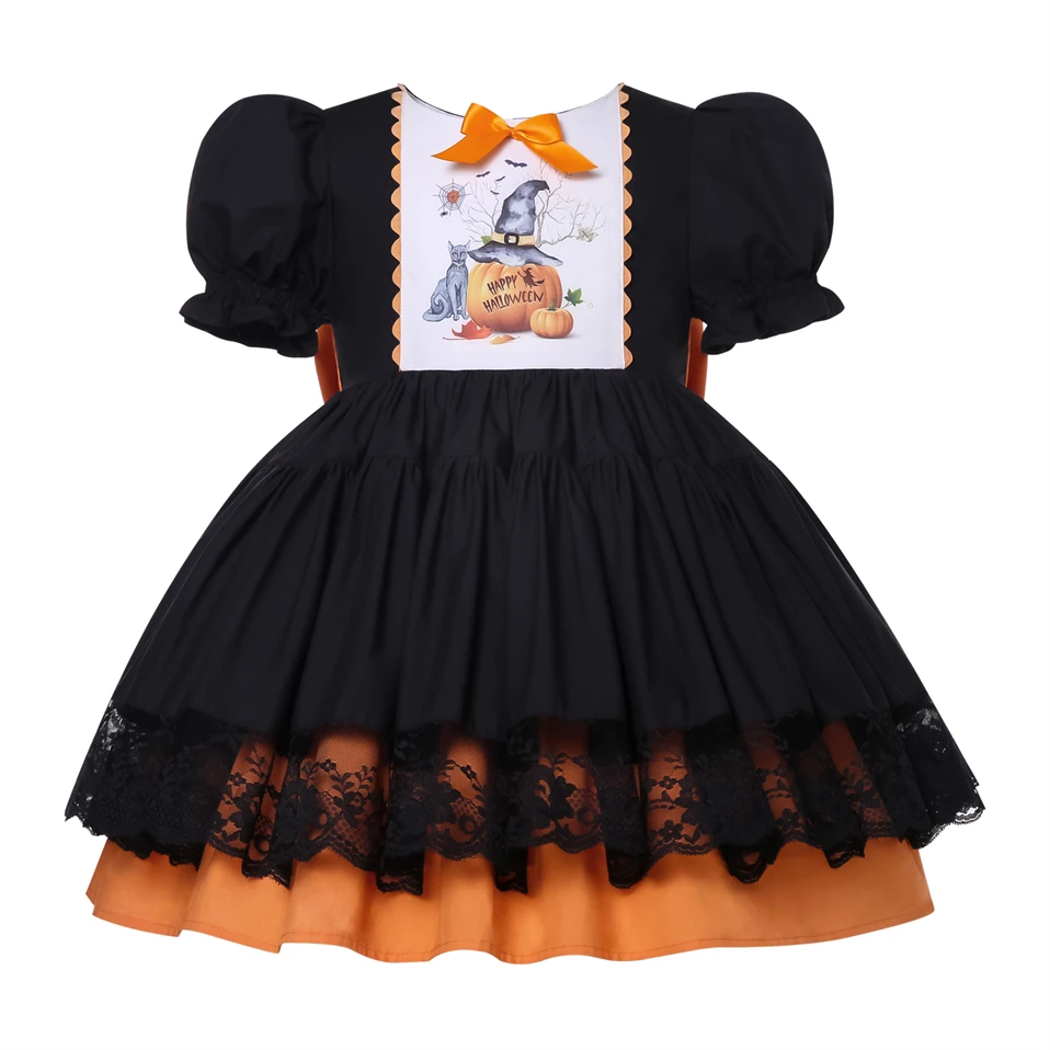 Pettigirl 2023 New Halloween Children Dresses Elegant For Girls Party Chrismas Costume Clothing Size 2-12Y