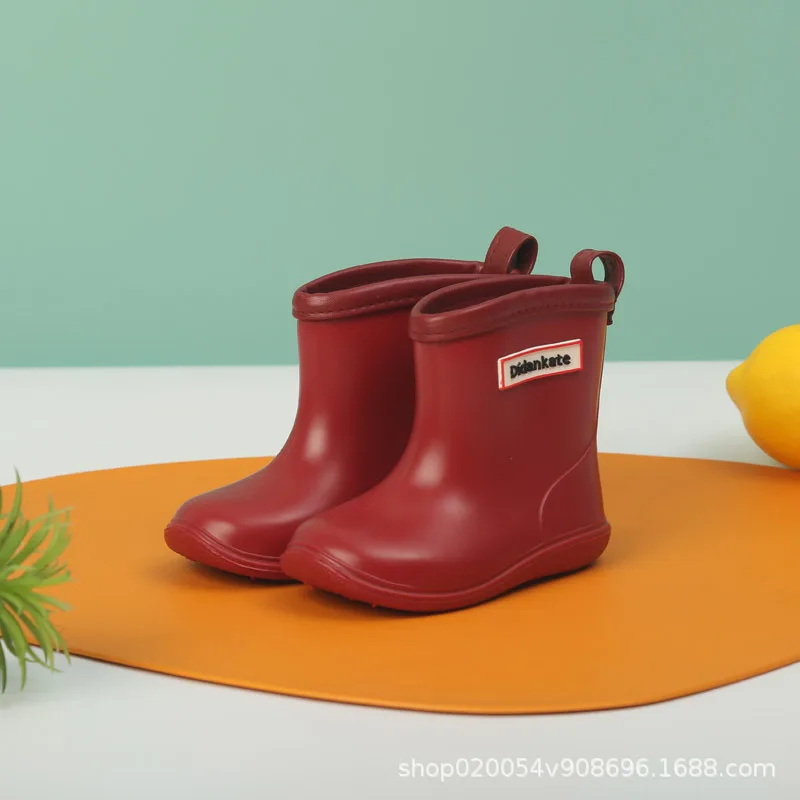 Girls Boys Outdoor Casual Water Shoes Kids Children Non-Slip Soft Sole Short Boots Baby Lightweight Waterproof PVC Rain Boots