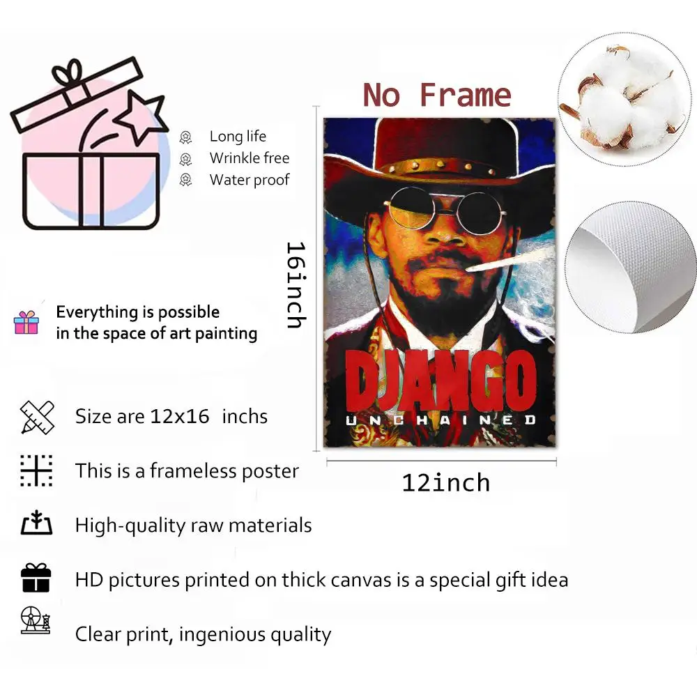 ملصق قماشي للخط غير المقيد من جانغو: خالي من التجاعيد ومقاوم للماء ومتين لجميع الفضاء لتزيين الحائط #6