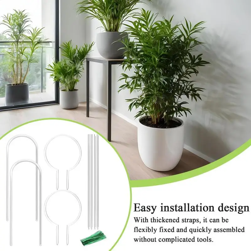 

Small Plant Trellis Acrylic Small Climbing Plant Stand Clear Cage Holder Houseplant Stakes With Twist Ties Decorative Stem