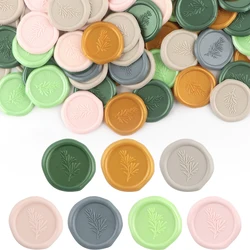 30 Pcs Self Adhesive Olive Branches Stickers 7 Colors Wax Seal Stickers Rosemary Wedding Invitation Envelope Seal Stickers