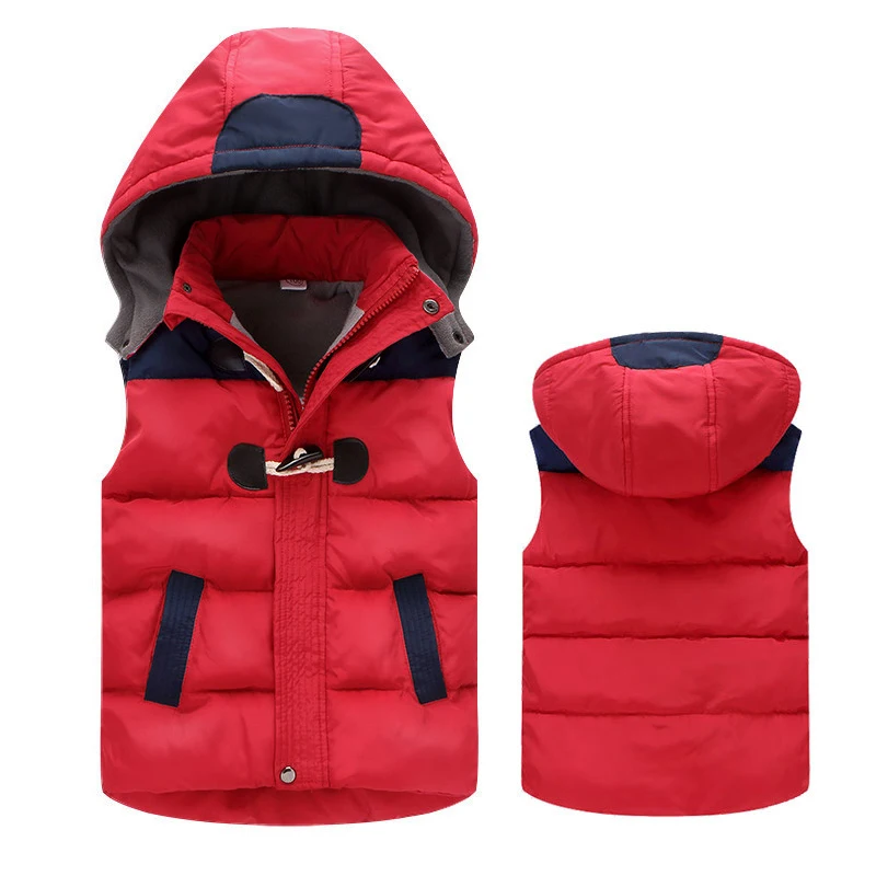 2026 Winter Kinderwesten Warme Kapuzenweste Ärmellose Jacke für Kleinkinder Baumwoll-Kinderkleidung Jungen Mädchen Oberbekleidung – Detail 2