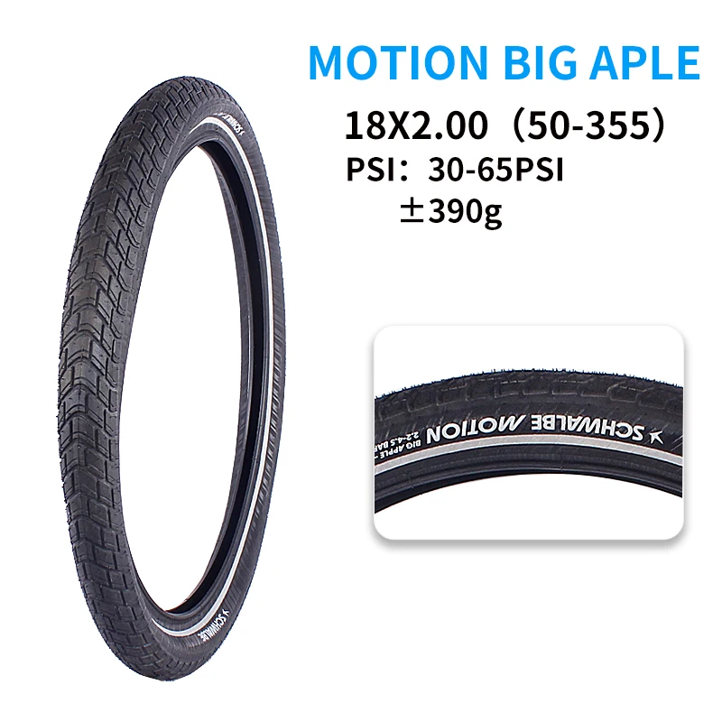 Schwalbe Big Apple 12 14 Inch 14*2.00 COMFORT Bike Tire 16 18Inch