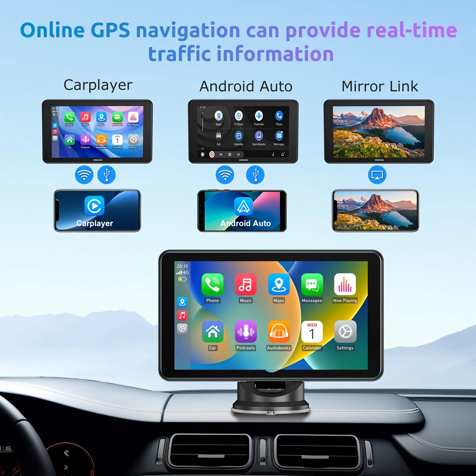 

Беспроводной CarPlay Android Auto для Mercedes Benz V Class W447 V250 V260 с зеркальной связью AirPlay, функции воспроизведения автомобиля