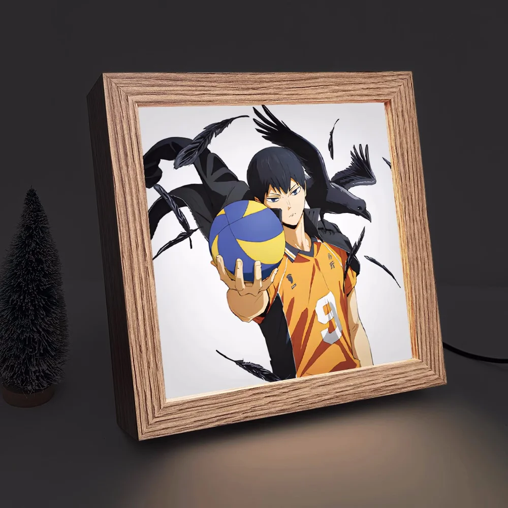 Anime Hinata Shoyo Tobio Kageyama Lamp Ornamenten Figuur Bureau Frame Spiegel Cosplay 7915 Kids Collectie Speelgoed