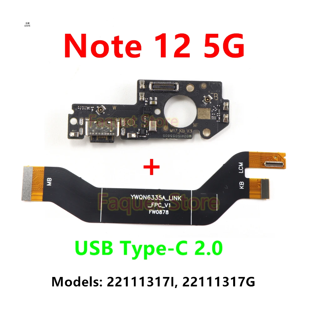 

Для Xiaomi Redmi Note 12 5G Type-C 2,0 док-разъем Micro USB зарядное устройство зарядная плата Порт материнская плата основной гибкий кабель