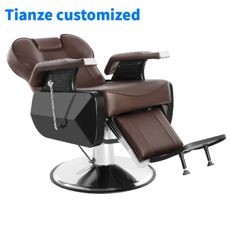 （customized）Great Shenzhen Factory Hair salon furniture Recling Hydraulic Salon Hairdressing Chairs Classic Old Style Barber Cha