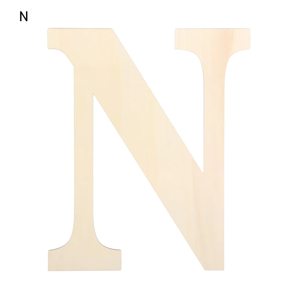 Semi-finished Wall Door Ornaments Home Decoration Unfinished Alphabet Blank Paintable DIY Wood Craft 30CM Wooden Letters