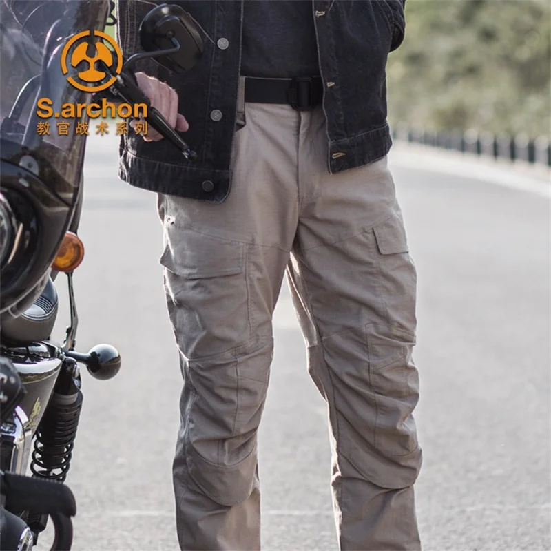 Men's Spring Autumn L7 Tactical Pants Water-repellent Hiking Cargo Pants Military Tactical Outdoor Trouser Knee pad-compatible