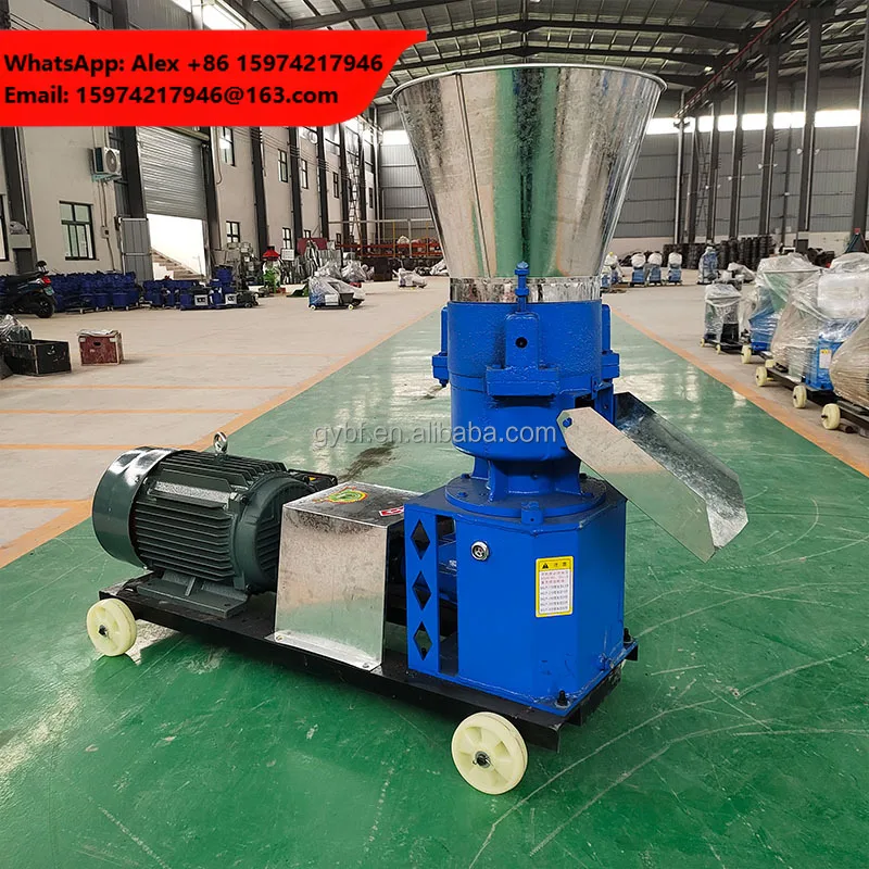 Poultry Pigs Cattle Animal Feed Pellet Maker Pelletizer Machine 3 Roller Feed Pelletizer 100-1000kg/h Feed Pellet Mill Machine