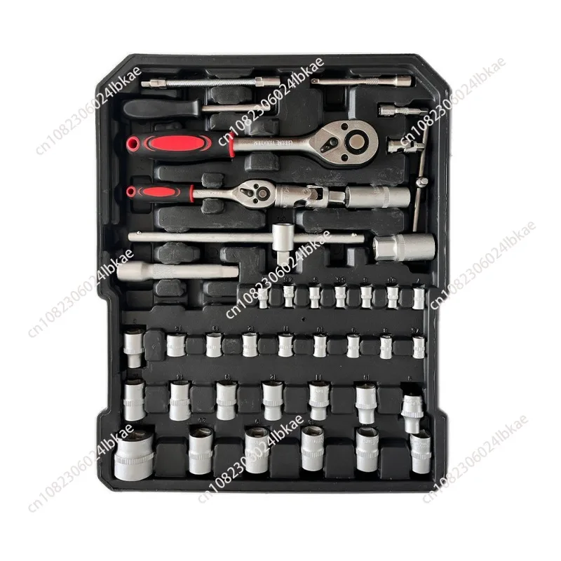 399 pieces sleeve combination auto repair tool, household manual wrench set ratchet screwdriver hardware, toolbox