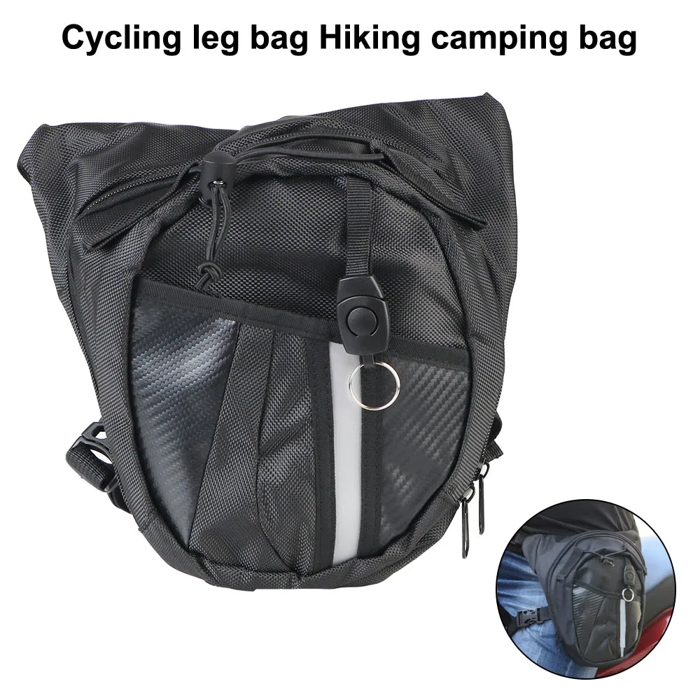 Motorcycle Bag Waist Pack Men Fanny Thigh Canvas Belt Bike Man Adjustable Leg Bag Package Waterproof Outdoor Moto Bag