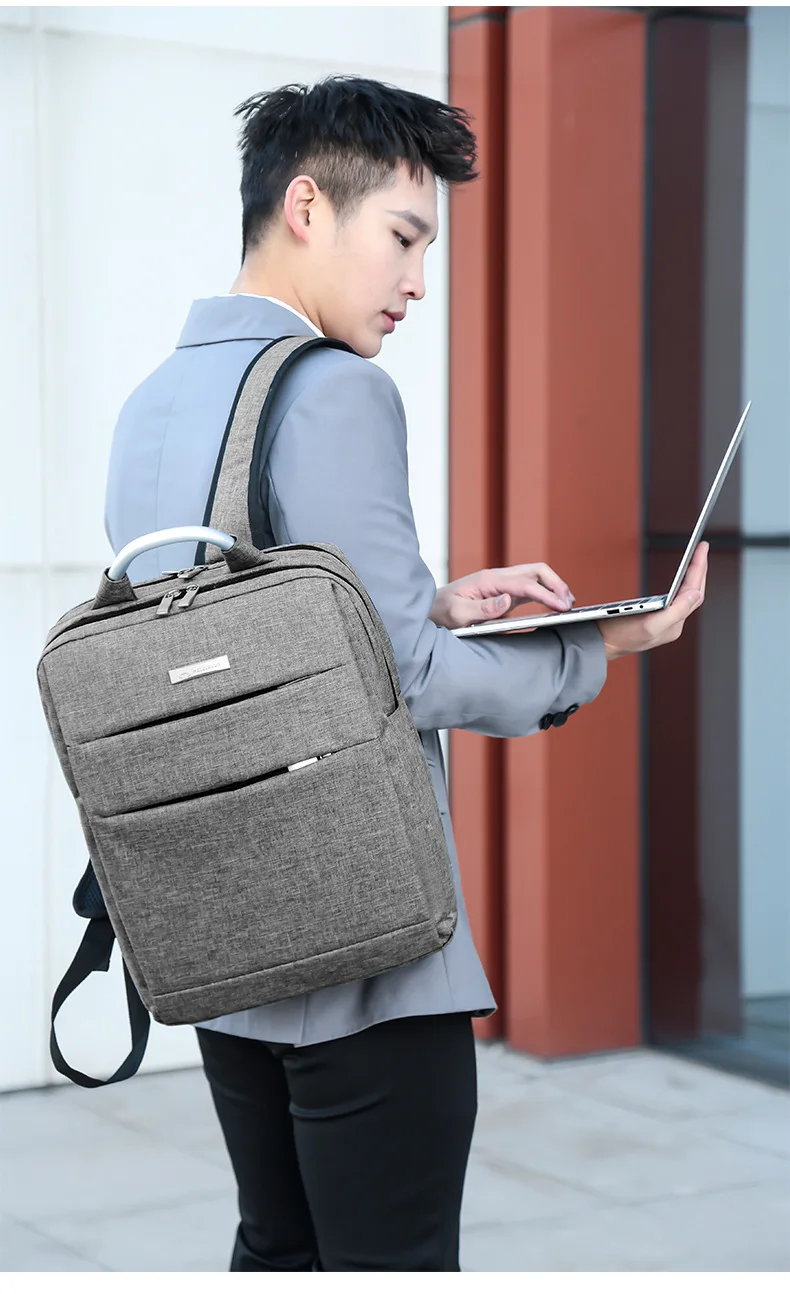 Mochila de Computador Multi-Function, Mochila Commuter USB, Grande Capacidade, Negócios Masculinos, Novo