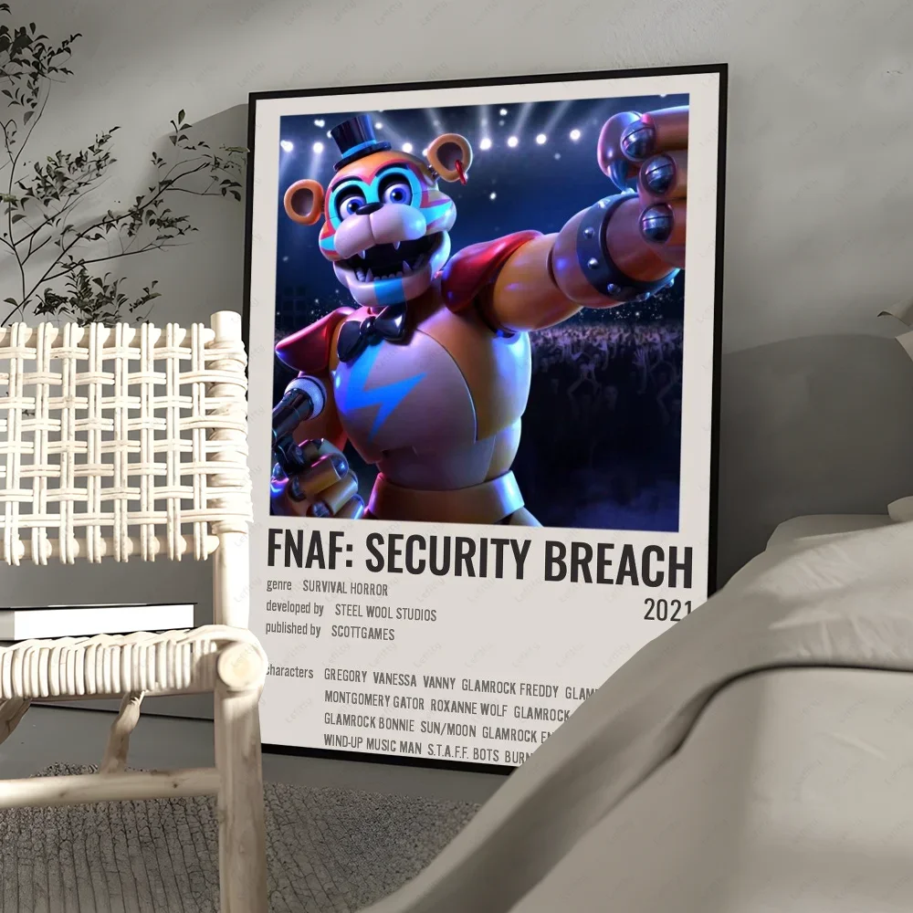 Fnaf Five-Nights-At-Freddys klassisches Poster, Wandkunstdruck, geeignet für Wohnzimmer, Schlafzimmer, Bar, Salon, Heimdekoration, Geschenk – Detail 14