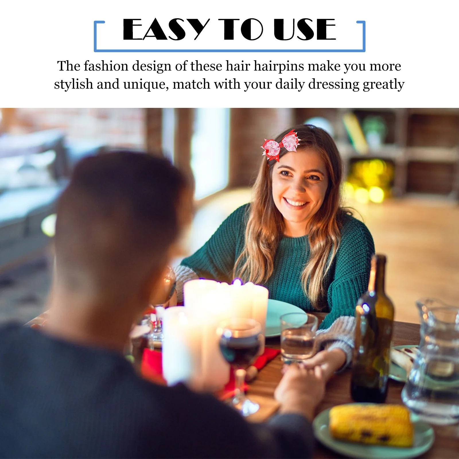 

Набор из 3 заколок-бабочек для волос: модные и элегантные украшения для женщин, подарок на День святого Валентина, Рождество, Новый год