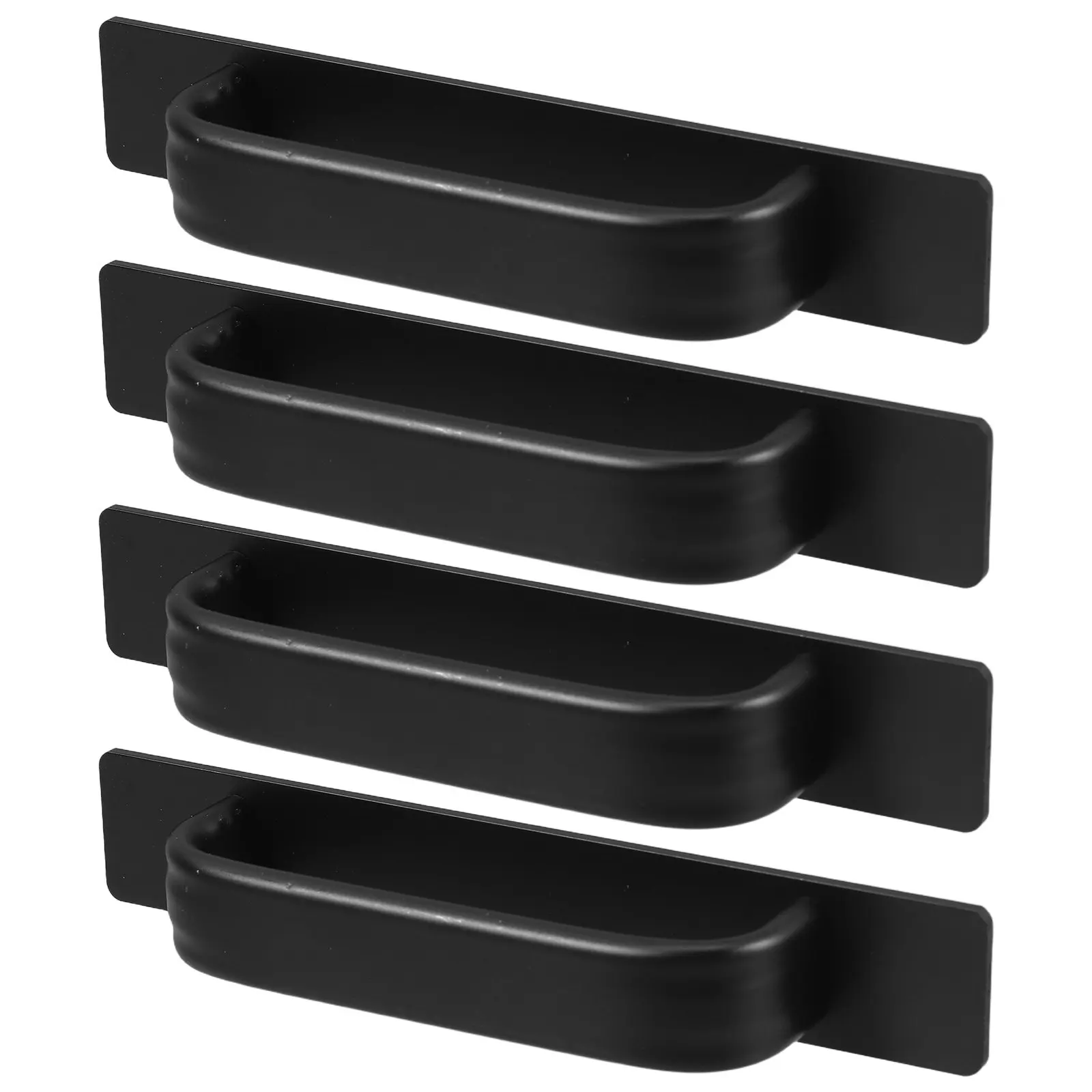 

4Pcs Aluminum Alloy Sliding Door Handle No-Drill Self-Adhesive Pull for Glass Patio Closet Pocket Doors Bathroom Kitchen Cabinet