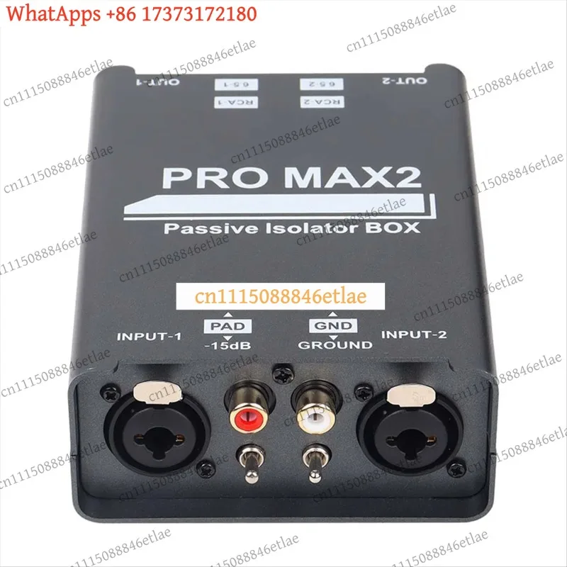 k3 A04R 2-Way Audio Isolator XLR 6.5mm RCA Ground Loop Noise Eliminator for Mixer Live Broadcast