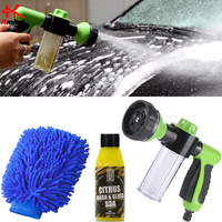 Portable Auto Foam Lance Water Gun, High Pressure 3 Grade Nozzle Jet, Car Washer Sprayer Cleaning Tool, Garden Wash Tool