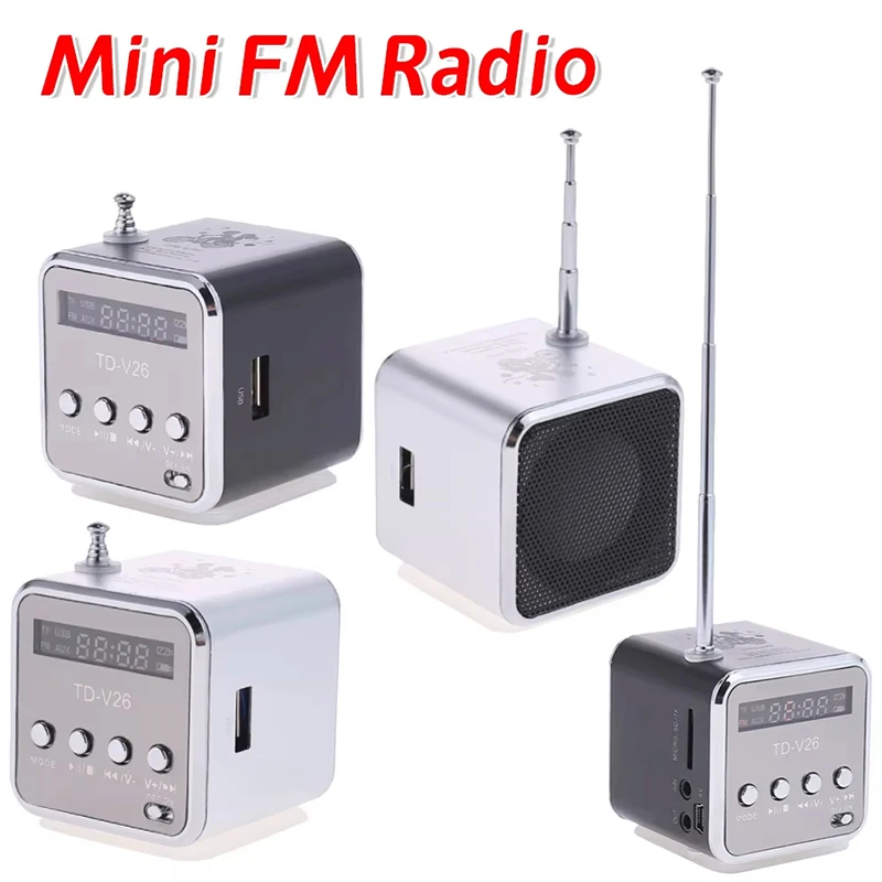 Portable Mini FM Radio USB Rechargeable Portable Radio Digit