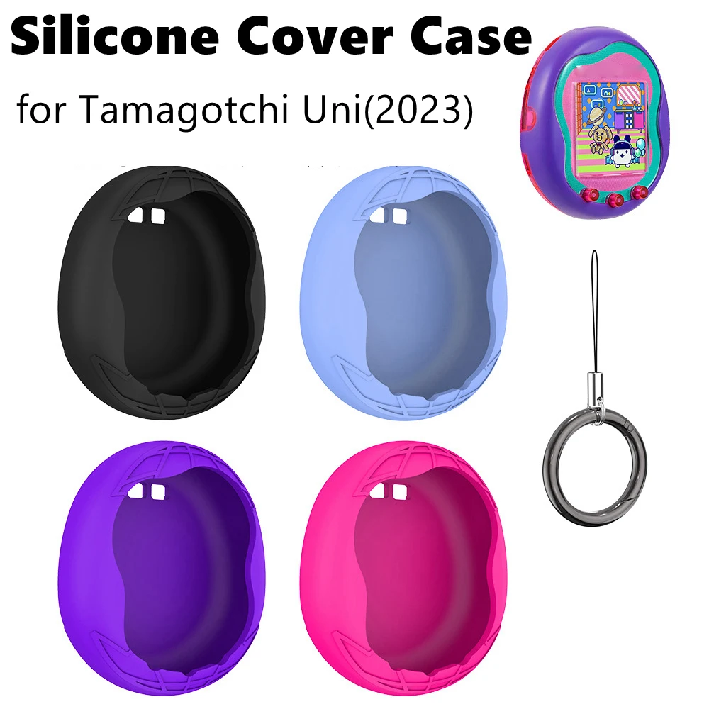 Fall Prevention Silicone Protective Sleeve Solid with Buckle Silicone Cover Case Waterproof Replacement for Tamagotchi Uni(2023)