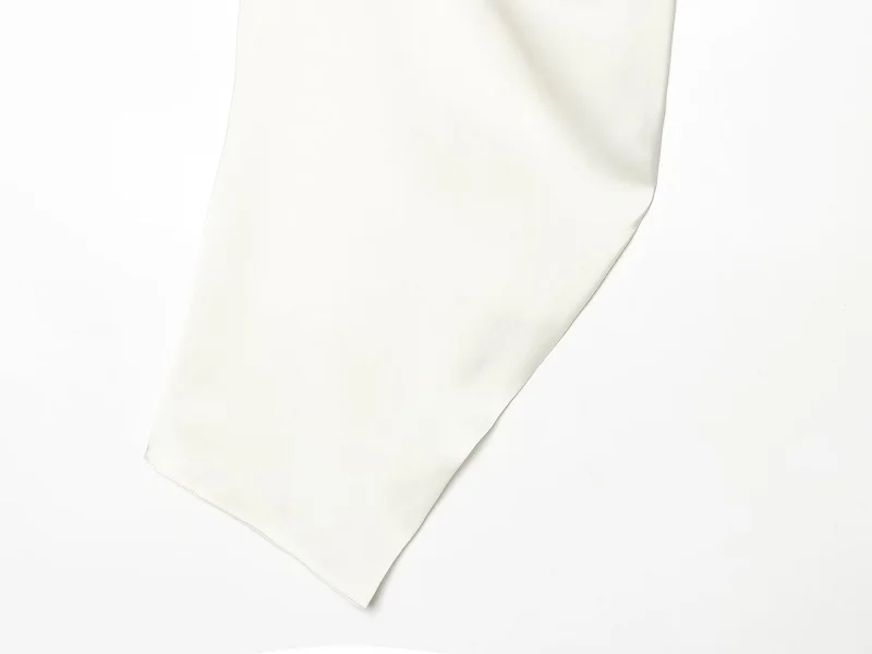 MUJER Sexy Satin-Neckholder-Top für Damen, asymmetrisches, rückenfreies Oberteil für Frauen, schulterfreies Sommer-Top, weibliches ärmelloses Tank-Top, Damen-Tops – Detail 9