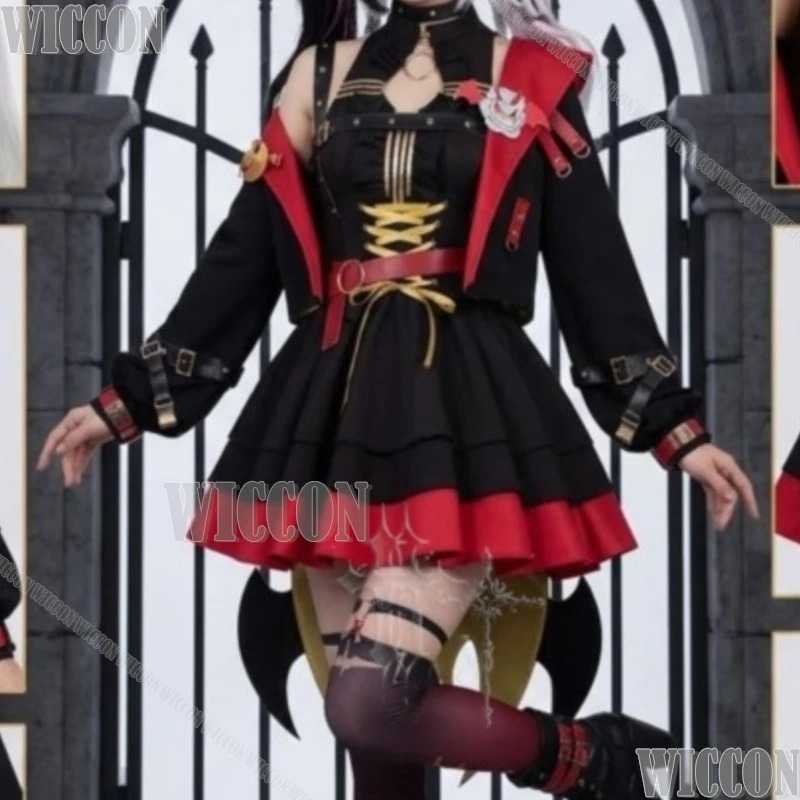 robe-en-velours-fonce-neverness-to-everness-requiem-golden-symphony-avec-bordure-en-dentelle-doree-ourlet-a-volants-superposes-elegante-pour-noel-carnaval-et-evenements