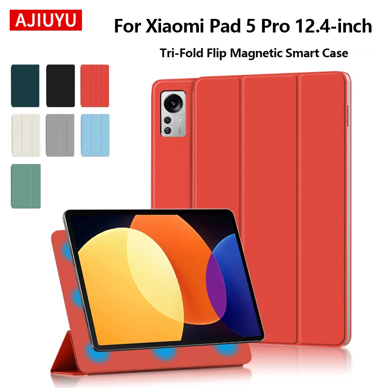 Magnetic Case Removable For Xiaomi Pad 5 Pro 12.4 Inch 2022 Tablet Smart Cover For Xiaomi Mi Pad 5 Pro 12.4