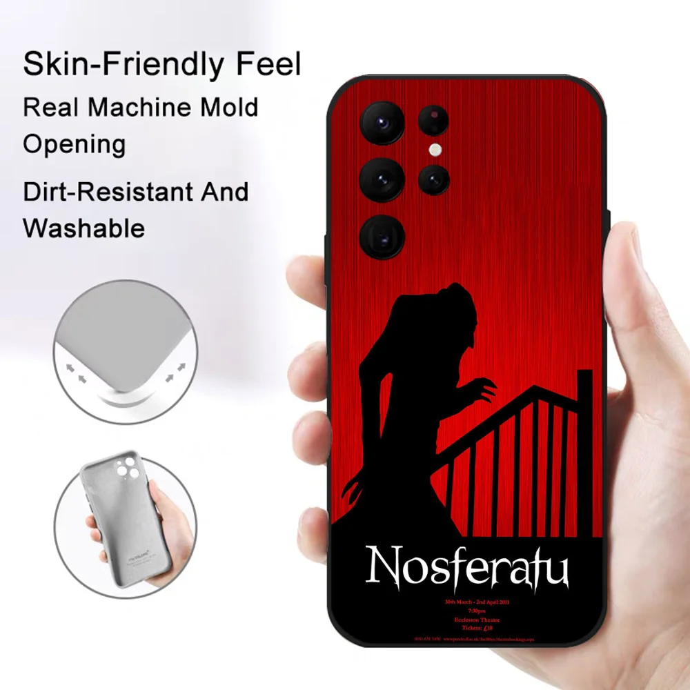 Nosferatu Vampire Phone Case for Samsung S series s20 s21 s22 s23 s24 FE Plus Ultra TPU Soft to Skin-friendly case