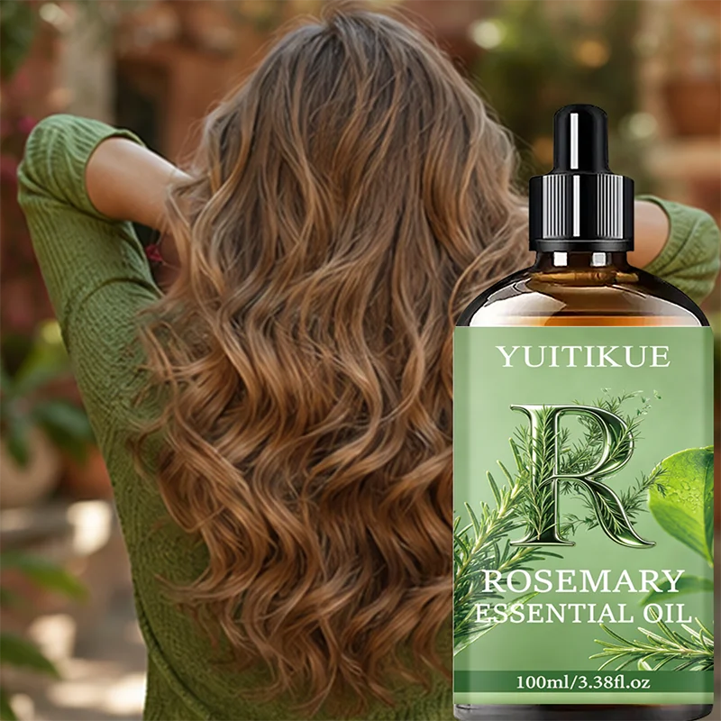 YUITIKUE Pure Rosemary Essential Oil Natural Plant Extract Scalp Massage Oil Improve Dry Hair Boost Hair Growth Serum