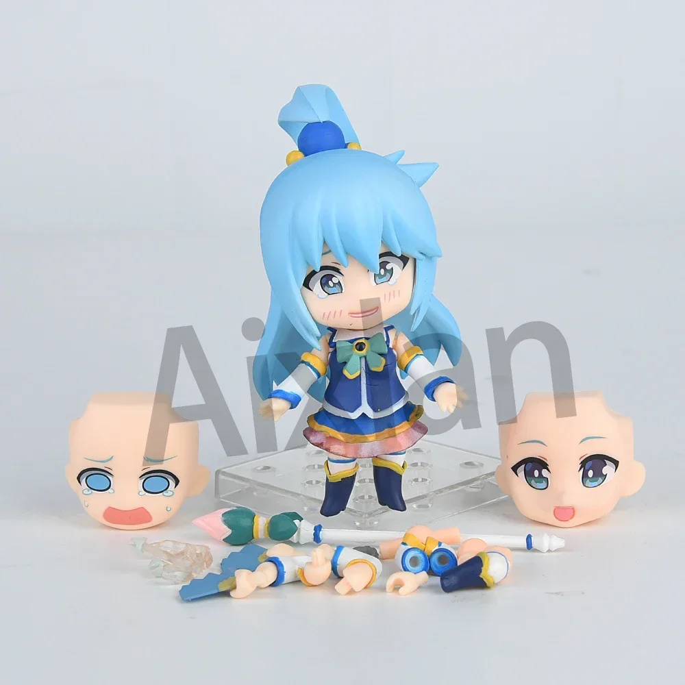 10cm Konosuba Figure #725 Megumin #630 Aqua Akua Action Figures Q Version Anime Kawaii PVC Decorate Ornaments Toy Gifts