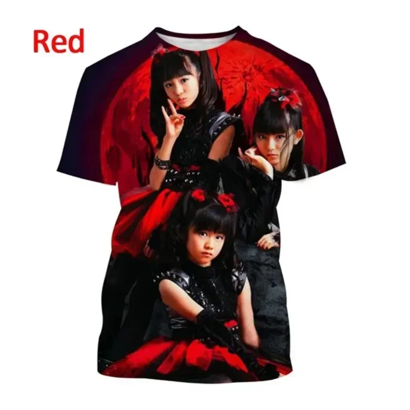 Music Group Babymetal 3D Print T Shirt Unisex Super Cool Street Style Round Neck Short Sleeve Hip Hop Harajuku Oversized T-shirt