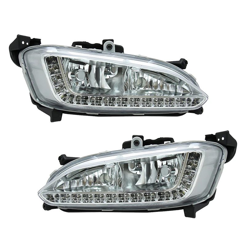 Luz antiniebla de parachoques delantero, lámpara de circulación diurna DRL para Hyundai Santa Fe Maxcruz, 2013, 2014, 2015, 2016