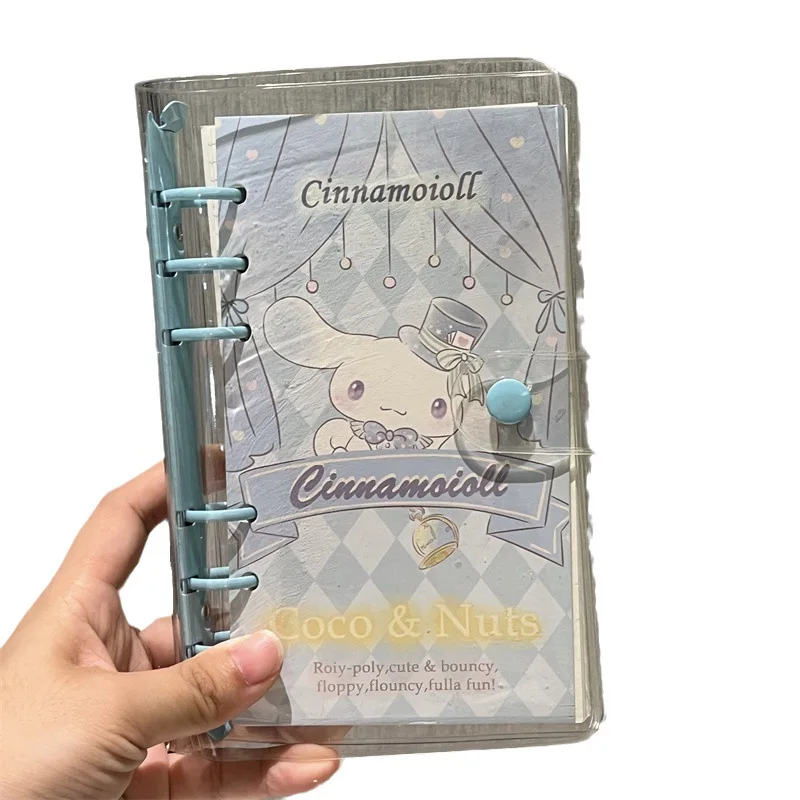 A6 Loose-Leaf Kawaii Sanrio Notebook Kuromi Cinnamoroll Notepad Daily Journal Notebook Stationery Cute Office School Supplies