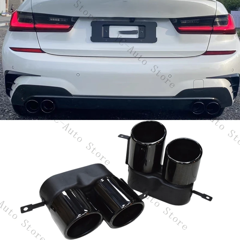 Rear Exhaust Tips Tailpipes Modified Exhaust Tip Nozzle Car Accessories For BMW 3 Series G20 G21 G28 330i M340i
