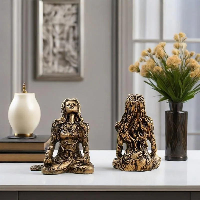 الأم الأرض تمثال صغير غايا الجنية الزخرفية بوذا تمثال التماثيل الزخرفية آلهة ديكور المنزل مهرجان هدية