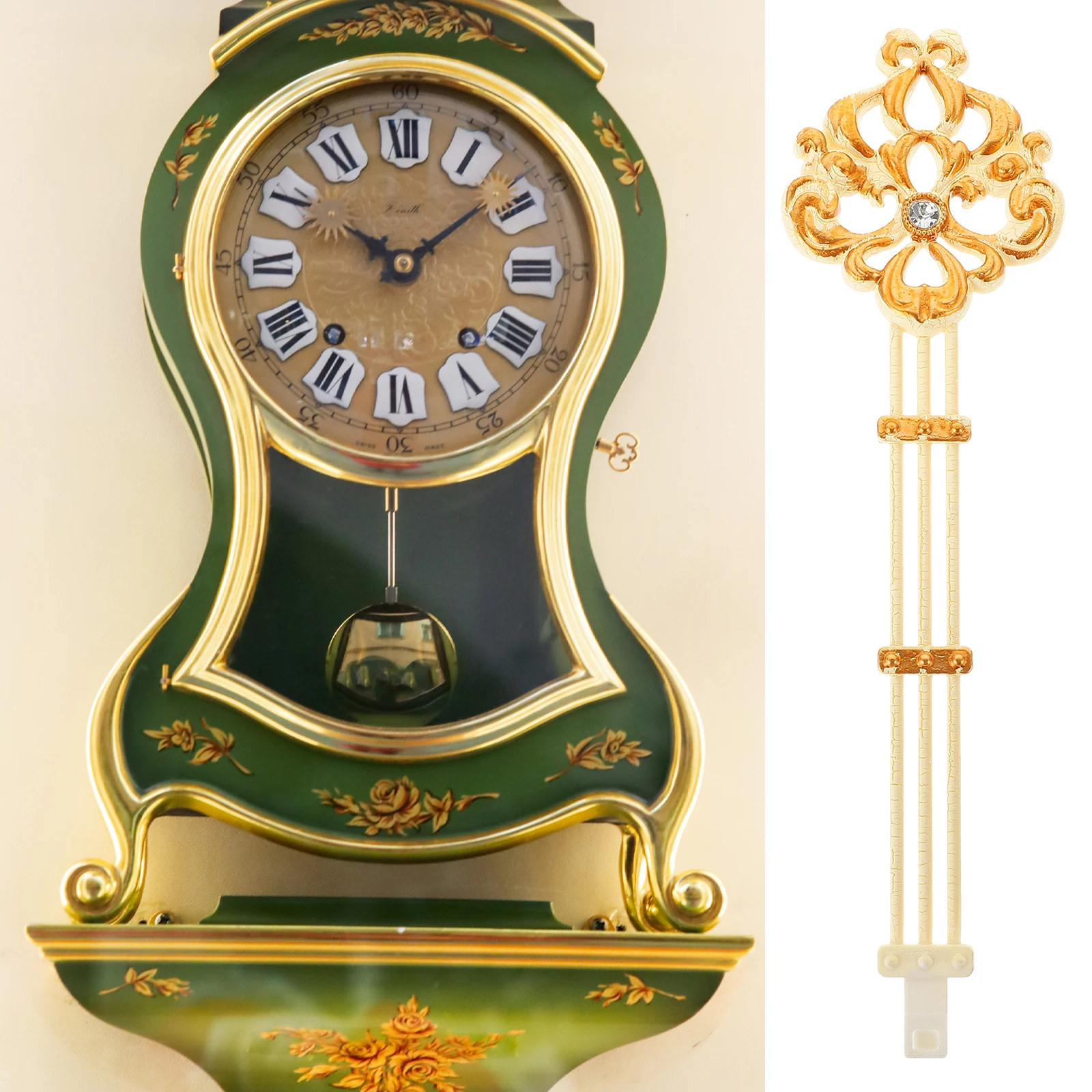 

Clock Pendulum Metal Replacement Movement Part for Wall Clock DIY Repair Accessories Minimalist Style Metal Pendulum Replacement