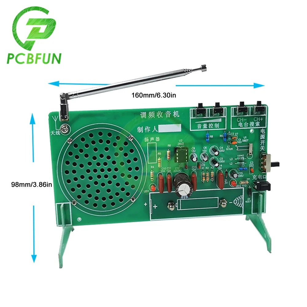 FM Radio DIY Kit RDA5807 FM Radio Receiver 65-108mhz Frequency Modification Auto Searching Station Soldering Practice