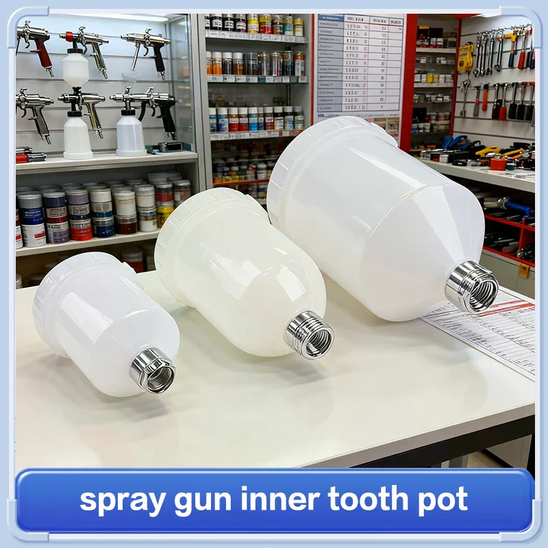 

125ml 250ml 600ml Plastic Spray Paint Pot Sprayer Cup Air Gravity Feed Fastmover Thread Connector For Spray Gun Tools