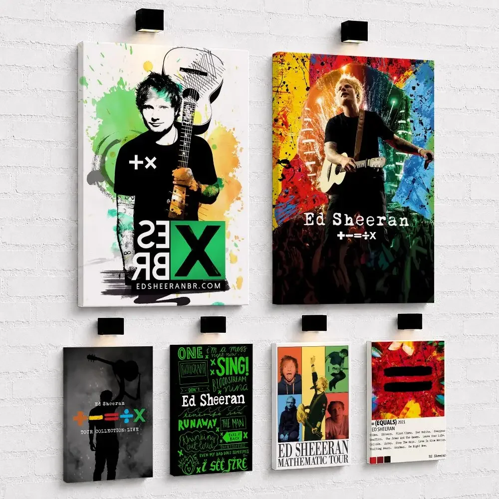 Singer E-Ed Sheeran Romantic Acoustic Framed Wall Painting Framed Canvas Wall Art Print | Modern Poster | Home Hallway Decor