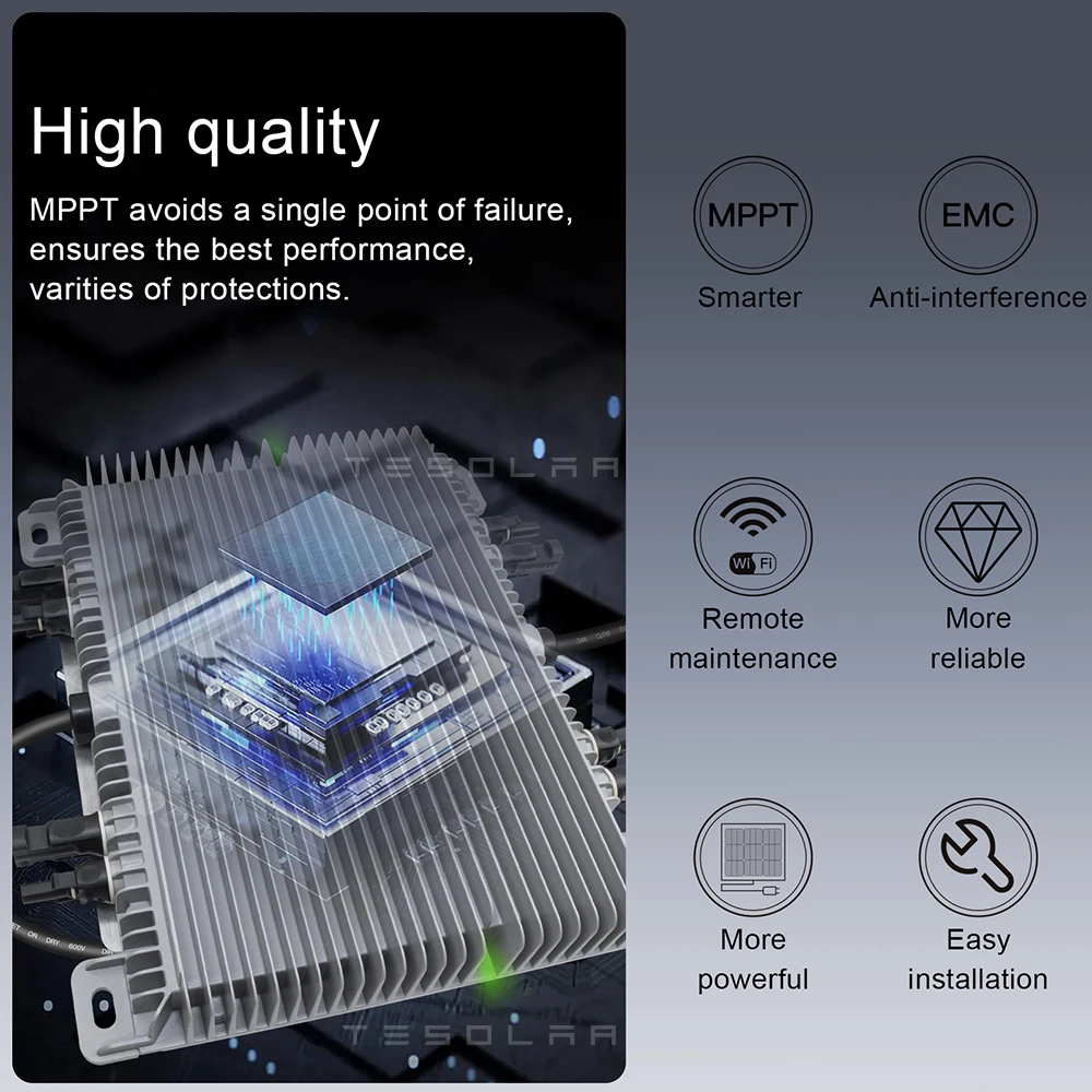 Imagem -05 - Microinversor Solar Deye Inversor Solar Inteligente de Onda Senoidal Pura Mppt Entrada 2060vdc Ip65 Wifi Sistema pv 2000w