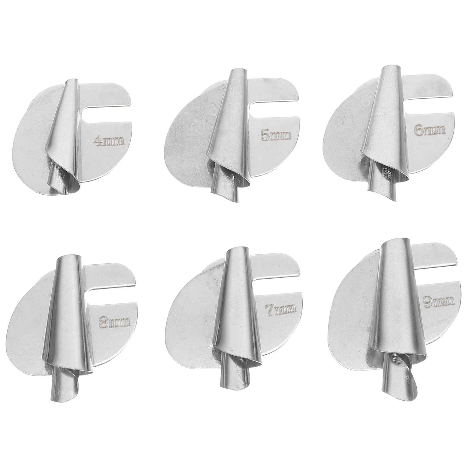 6pcs Sewing Machine Accessories Rolled Hemmer Foot Curved Edge Universal Compatibility Quilting Hemming Durable Presser Foot