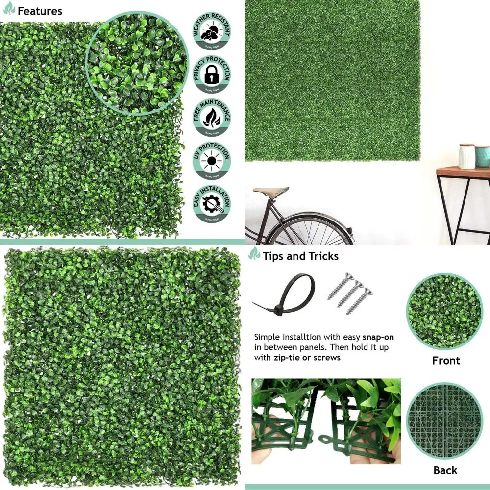 

Искусственные панели из самшита 20x20 для зеленых стен, живых изгородей, декора сада (для помещений и улицы)