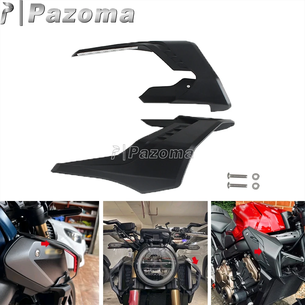 Side Winglets Fairing For Honda CB 650R CB650R Motorcycle Accessories Wind Fairing Winglets Fin Trim Cover 2018-2024 Left&Right