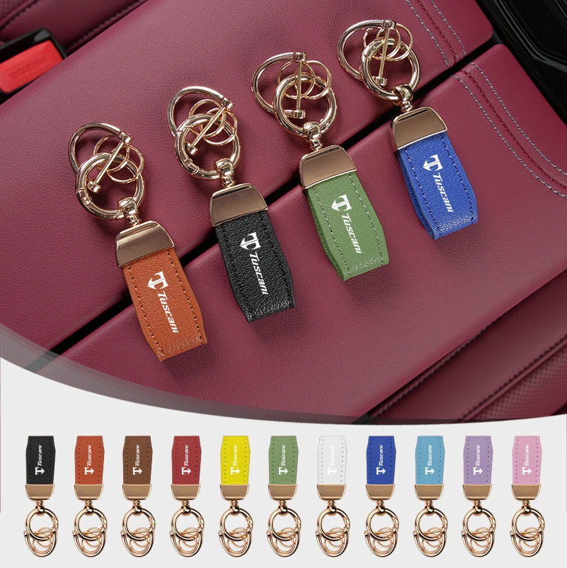 Car Key Chain Leather Keying Key Ring Men Women Gift Keychain Holder For Hyundai Tuscani Coupe Tiburon I30 IX35 I40 Tucson Getz