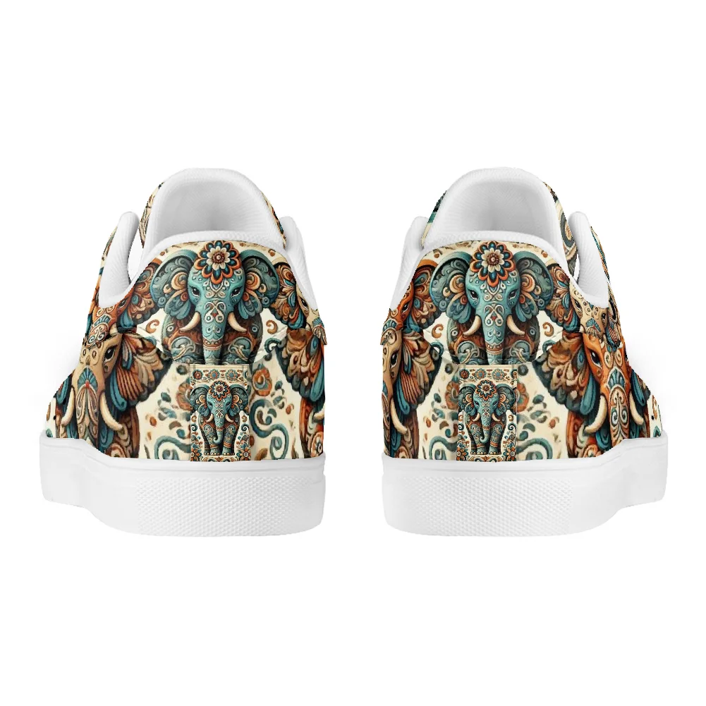 أحذية رياضية كاجوال بطبعة فيل، أحذية رياضية بيضاء أنيقة، أحذية رياضية مناسبة وأنيقة ومتعددة الاستخدامات للرجال والنساء #6