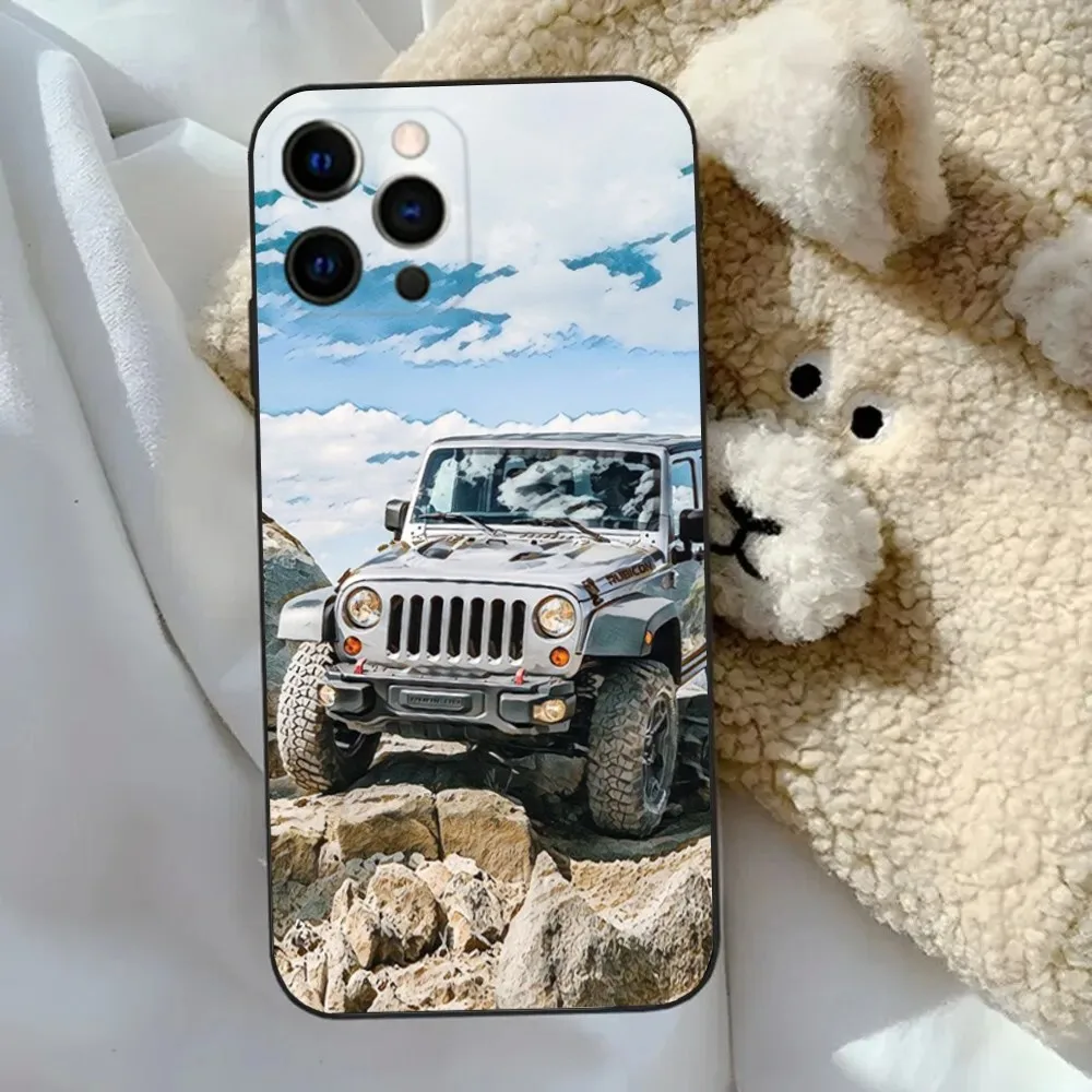 J-Jeeps off-road SUV   Phone Case For Apple iPhone 15,14,13,12,11,Pro,X,XS,Max,XR,Plus,Mini Soft Black Cover