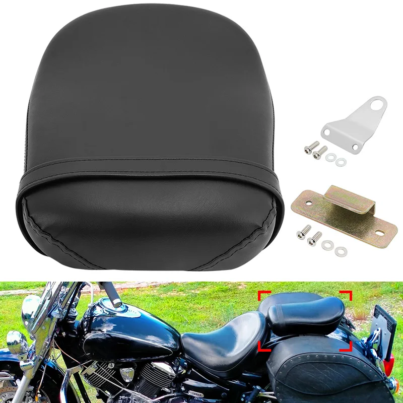 

For Yamaha V Star 1100 XVS1100 Classic Custom 1999-2011 Rear Passenger Seat Cushion Pillion Pad Black Motorcycle Accessories