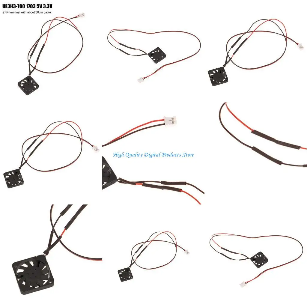 

U2JE UF3H3-700 17x17mm 3.3V-5V Heat Dissipation Fan Low Noise Lightweight Electronic Brushless Fan Home Equipment