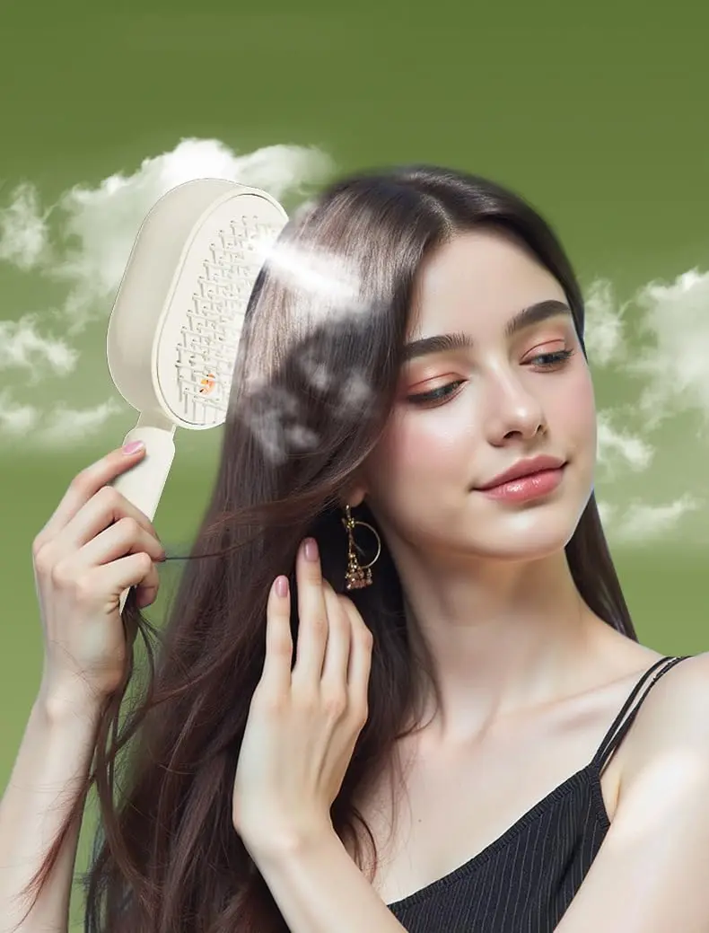 Electric Spray Airbag Massage Comb Portable Electric Hair Brush With Spray Function Adjustable Water Output Comb
