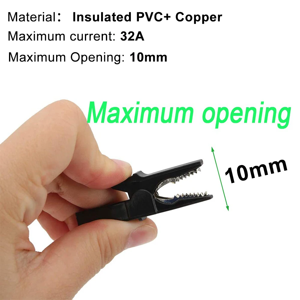 التمساح كليب مع الموز المقابس مجموعة لا لحام معزول بالكامل السلامة الكهربائية اختبار التمساح كليب موصل لمتعدد